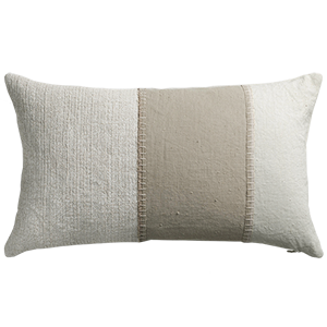 de Le Cuona | Painted Linen Panelled Cushion