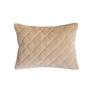 de Le Cuona Petite Banquet Quilted Cushion Moonstone