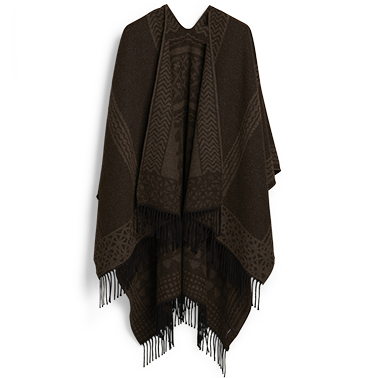 de Le Cuona | Rambler Llama Poncho – Chestnut