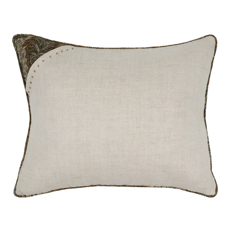de Le Cuona | Seed Linen Cushion with Embroidery Detail – Poppy