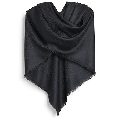 de Le Cuona | Silk & Alpaca Paisley Bandana – Prussian Blue
