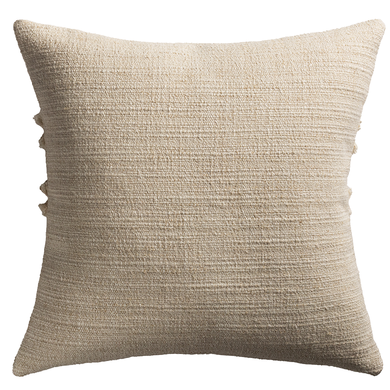 de Le Cuona | Strata Cushion with Fringe Detail – Pampas