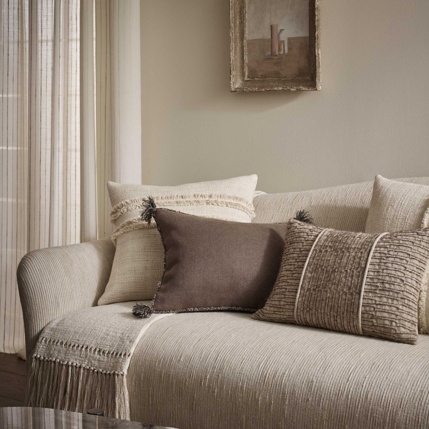 de Le Cuona | Nara Panel Cushion – Thistle