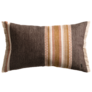 de Le Cuona | Striped Linen Cushion – Clove