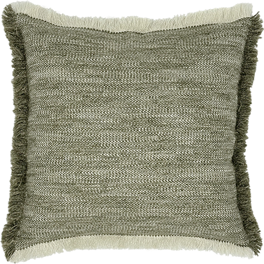 de Le Cuona | Tatami Cushion with Fringe – Tea
