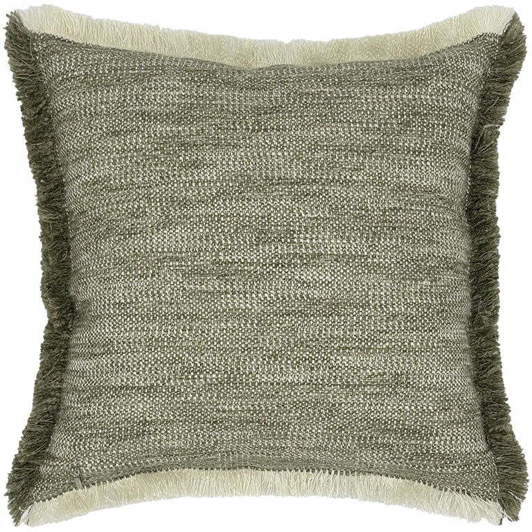 de Le Cuona | Tatami Cushion with Fringe – Tea
