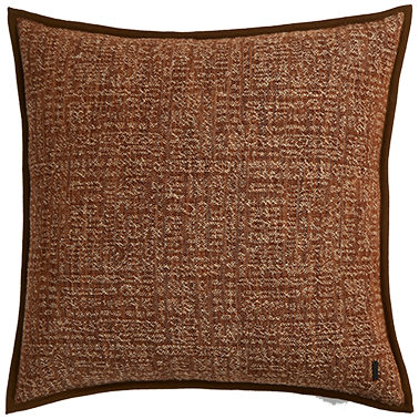 de Le Cuona | Tribal Linen Cushion with Wool Binding – Earth