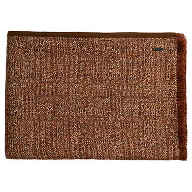 de Le Cuona | Tribal Linen Throw with Wool Binding – Earth