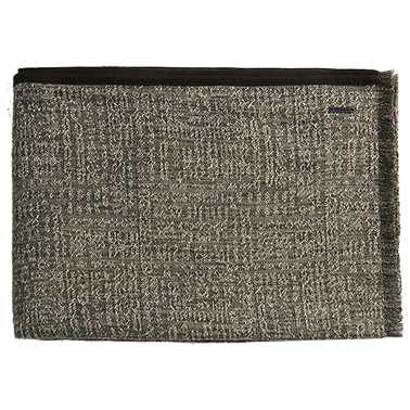 de Le Cuona | Tribal Linen Throw with Wool Binding – Silt