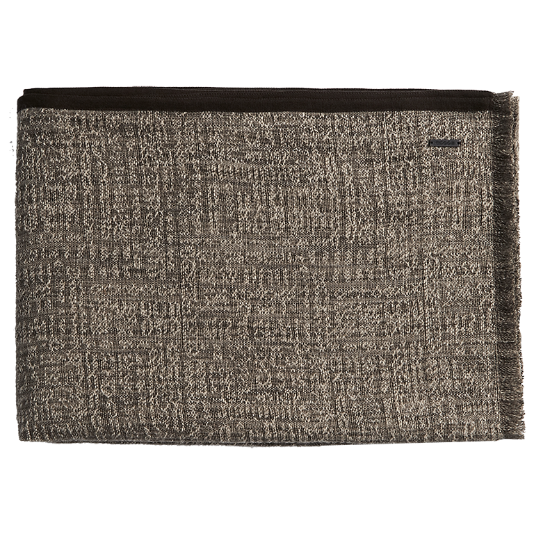 de Le Cuona | Tribal Linen Throw with Wool Binding – Silt