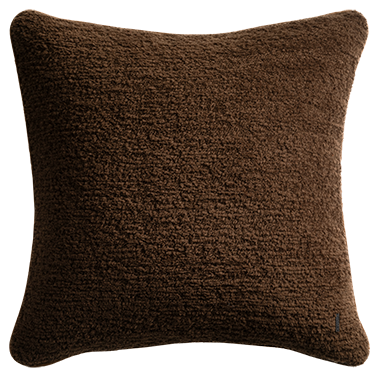 de Le Cuona | Tundra Wool Cushion with Suede Trim – Umber