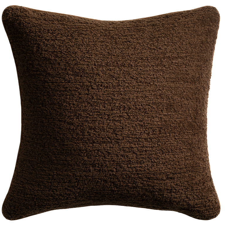 de Le Cuona | Tundra Wool Cushion with Suede Trim – Umber