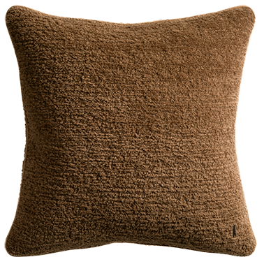 de Le Cuona | Tundra Wool Cushion with Suede Trim – Walnut