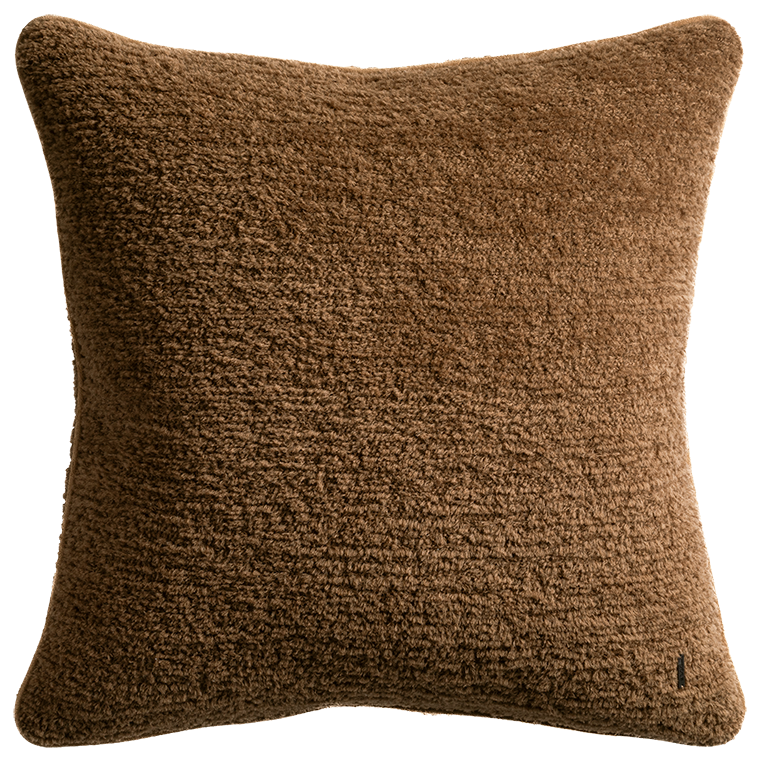de Le Cuona | Tundra Wool Cushion with Suede Trim – Walnut
