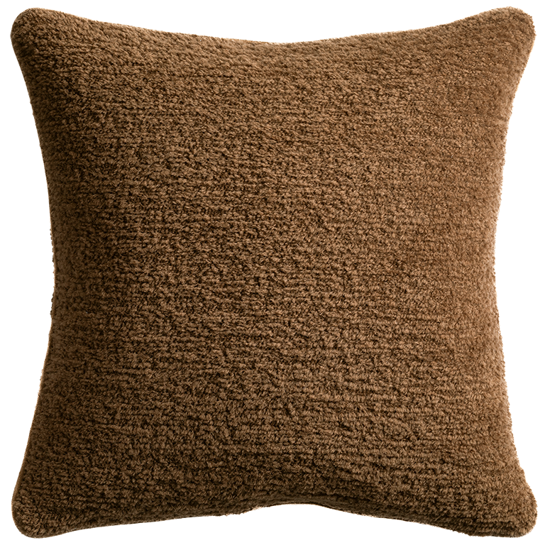 de Le Cuona | Tundra Wool Cushion with Suede Trim – Walnut