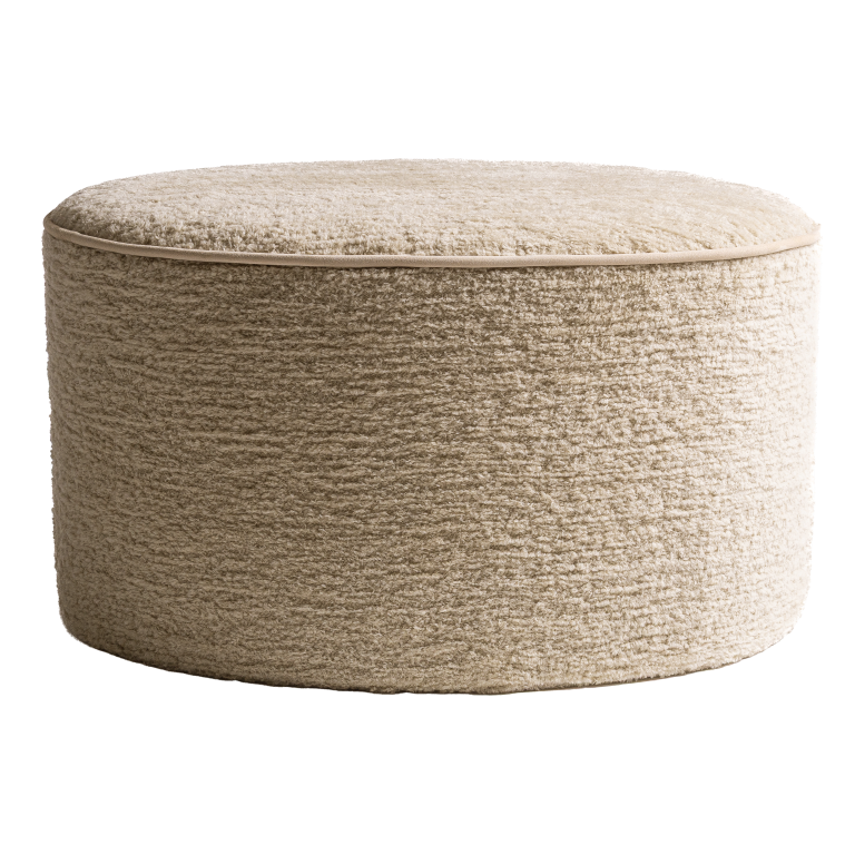 de Le Cuona | Tundra Wool Ottoman – Ash