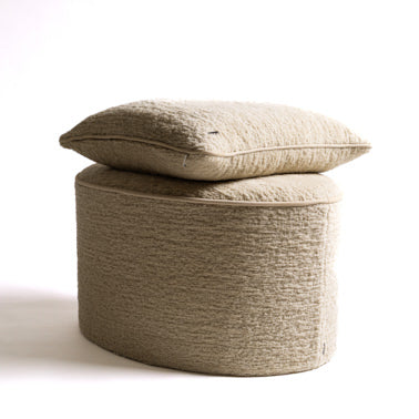 de Le Cuona | Tundra Wool Ottoman – Ash