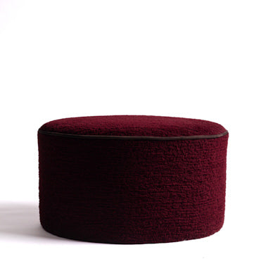 de Le Cuona | Tundra Wool Ottoman – Merlot