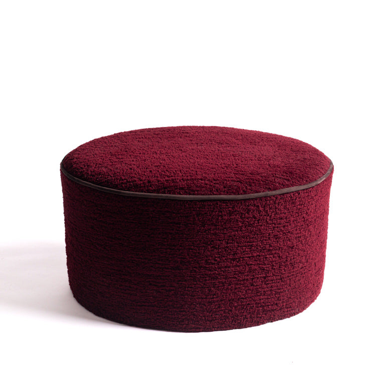 de Le Cuona | Tundra Wool Ottoman – Merlot