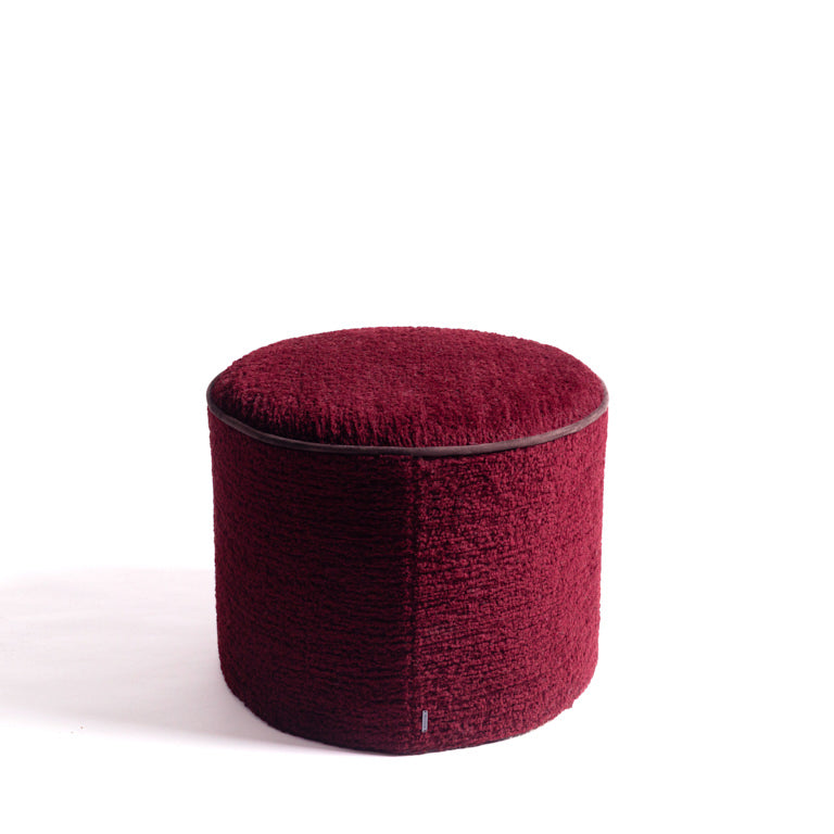 de Le Cuona | Tundra Wool Ottoman – Merlot