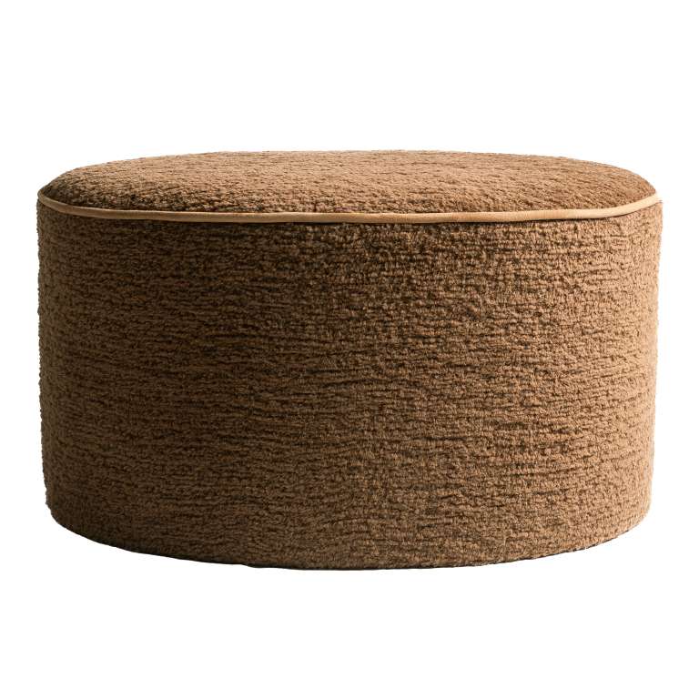 de Le Cuona | Tundra Wool Ottoman – Walnut