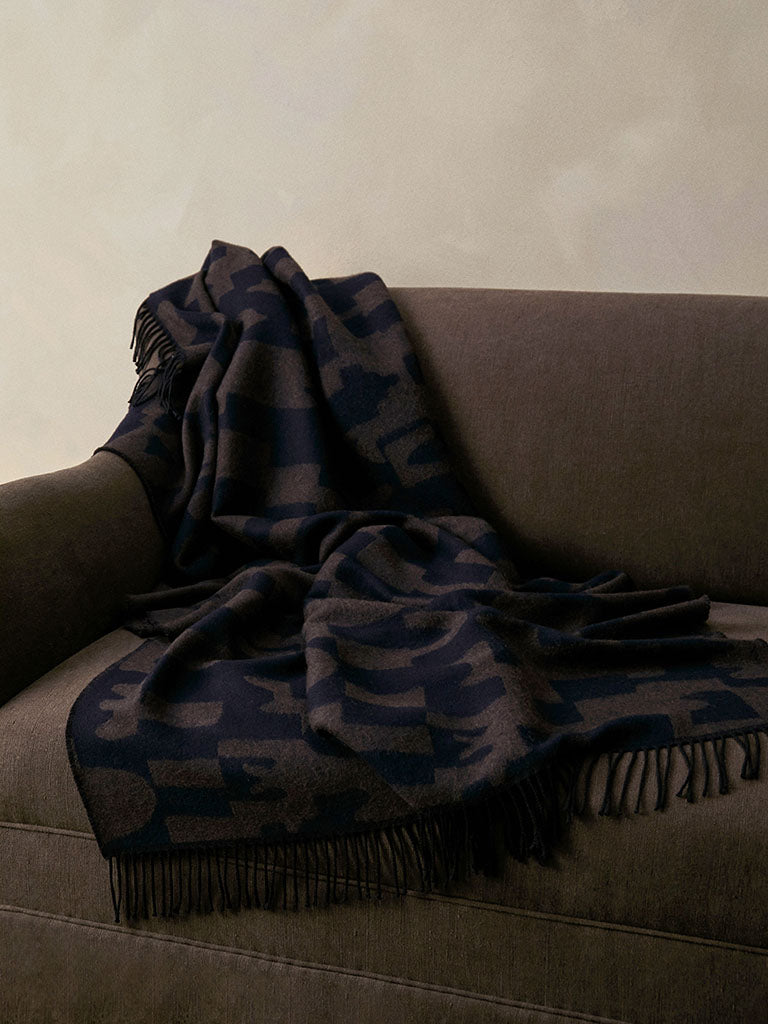 de Le Cuona | Village Wool Throw – Midnight