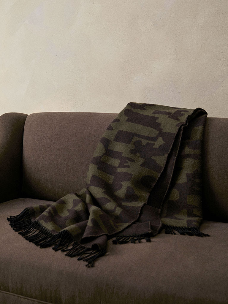 de Le Cuona | Village Wool Throw – Moss