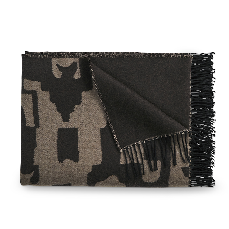 de Le Cuona | Village Wool Throw – Taupe