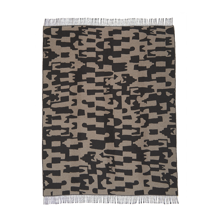 de Le Cuona | Village Wool Throw – Taupe