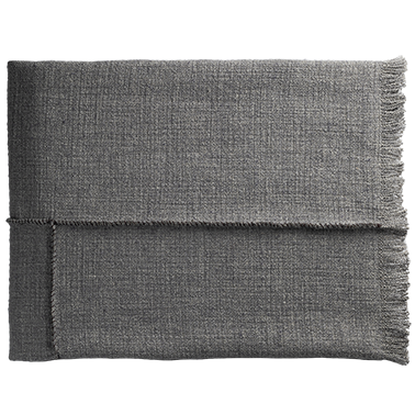 de Le Cuona | Warrior Cloth Panelled Throw with Fringe & Cord – Cave
