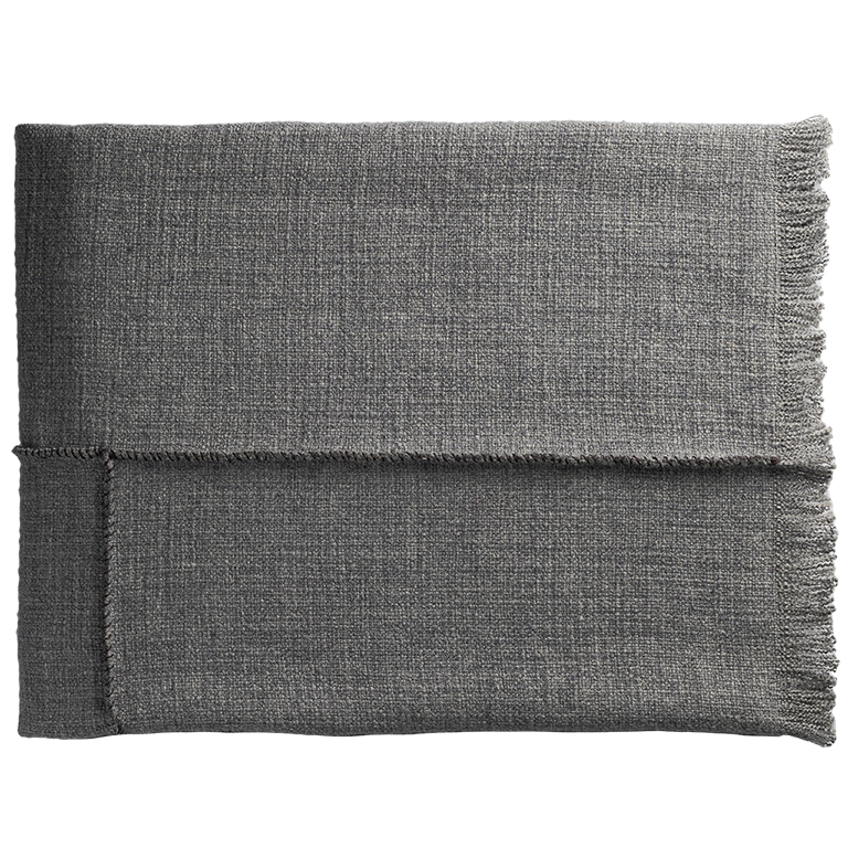 de Le Cuona | Warrior Cloth Panelled Throw with Fringe & Cord – Cave