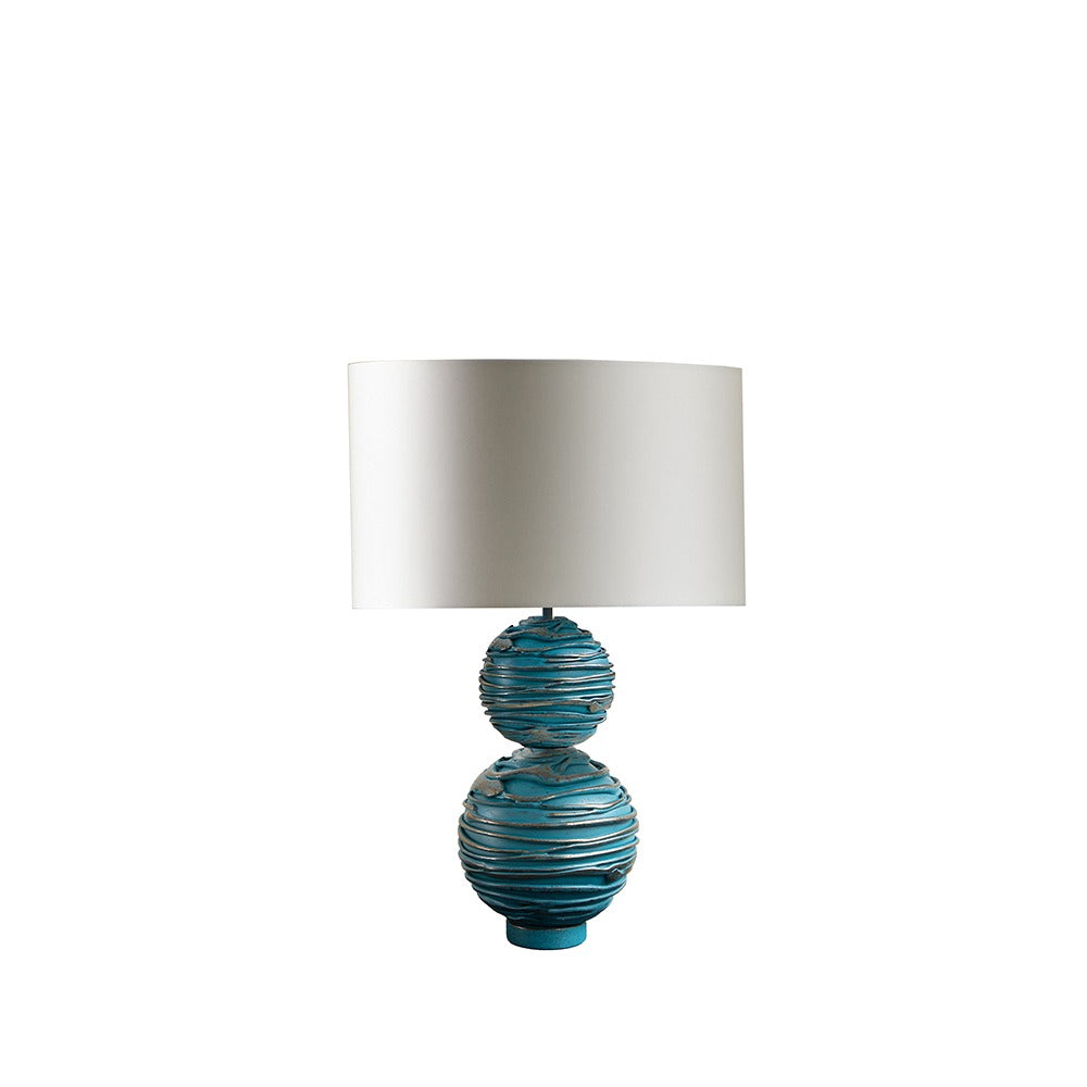 William Yeoward Elvaston Junior Table Lamp in Dark Lagoon