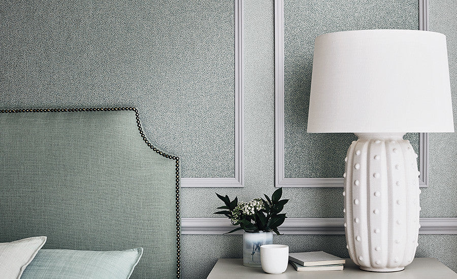 Pierre Frey Romo | Nyiri Wallcovering – Silver Blue — scenography