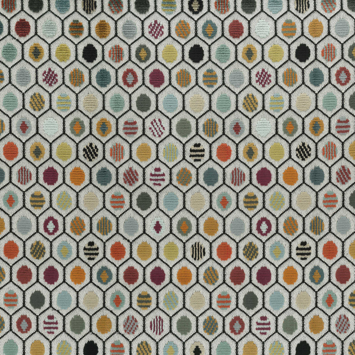 Osborne & Little | Pelangi Velvet fabric - F7423-01