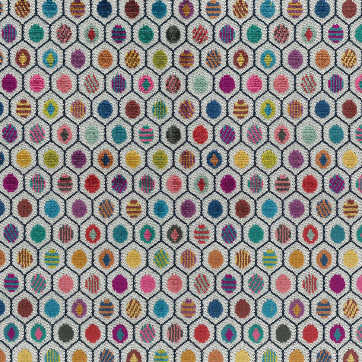 Osborne & Little | Pelangi Velvet fabric - F7423-03