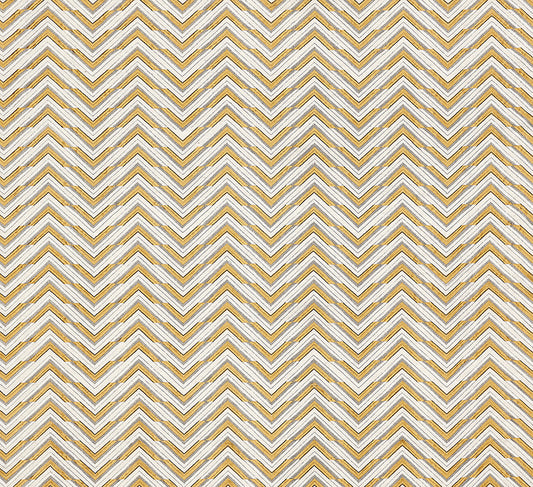 Osborne & Little | Canyon fabric - Gold / Charcoal
