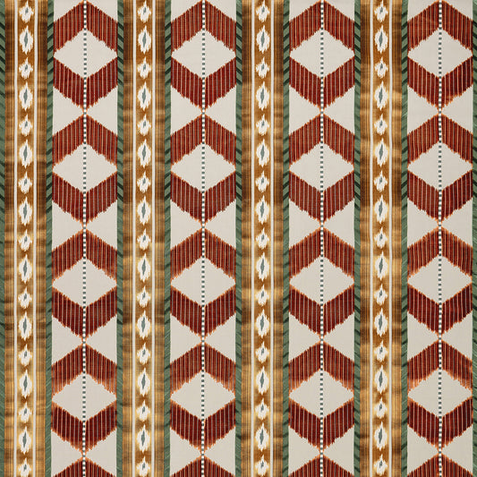 Osborne & Little | Cornaro fabric - Terracotta / Amber