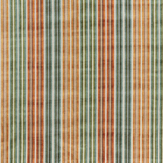 Osborne & Little | Molina fabric - Teal / Terracotta