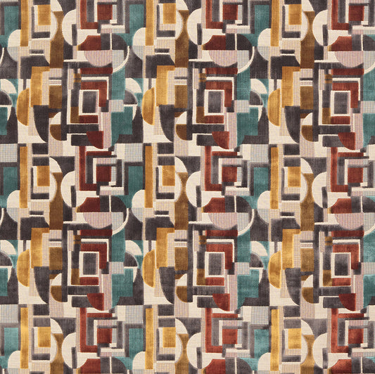 Osborne & Little | Bovolo fabric - Slate / Amber