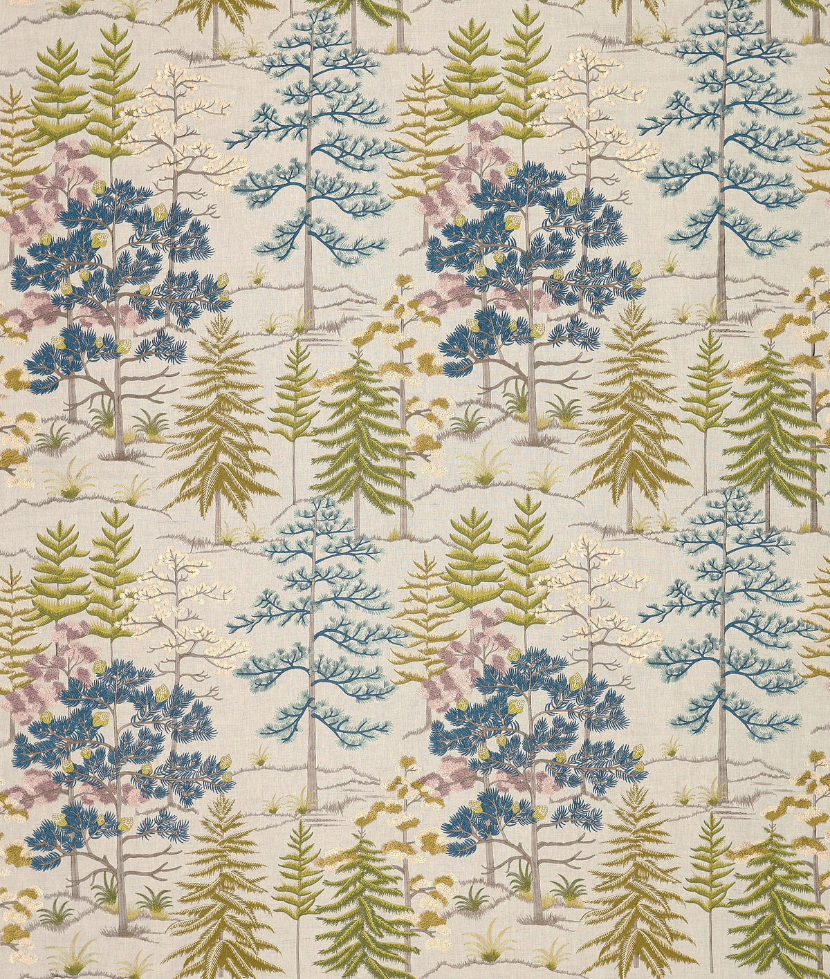 Osborne & Little | Vana fabric - Aqua / Heather