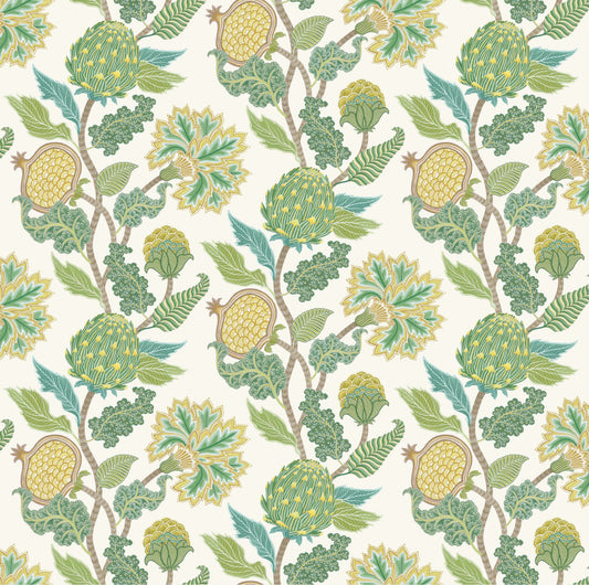 Osborne & Little | Cynara fabric - Leaf / Lemon