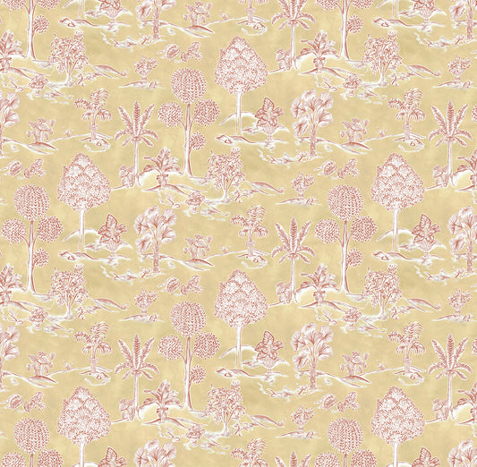 Osborne & Little | Karuna fabric - Gold Terracotta