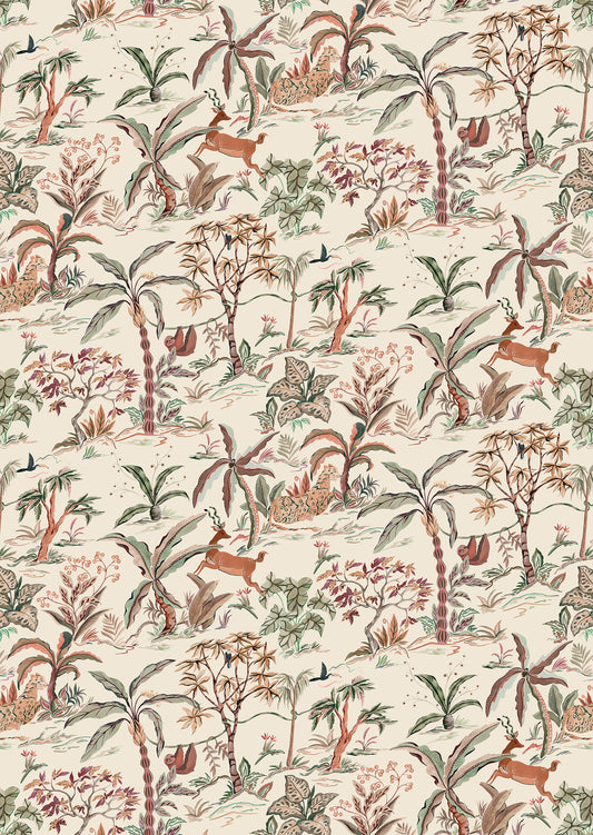 Osborne & Little | Salento fabric - Olive / Terracotta