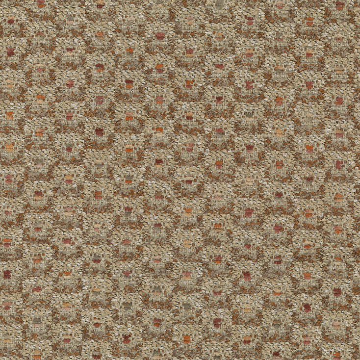 Osborne & Little | Amoroso fabric - Oatmeal / Chestnut