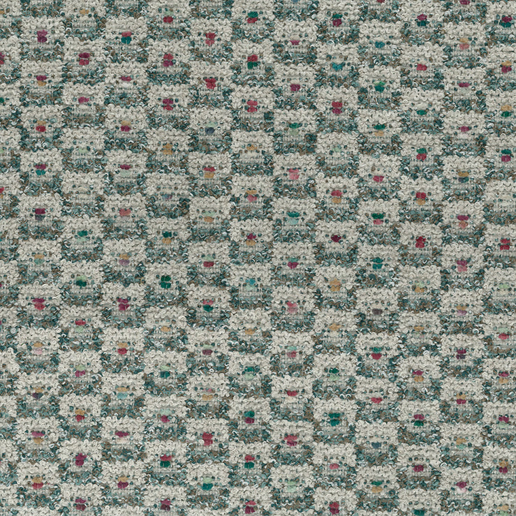 Osborne & Little | Amoroso fabric - Aqua / Berry