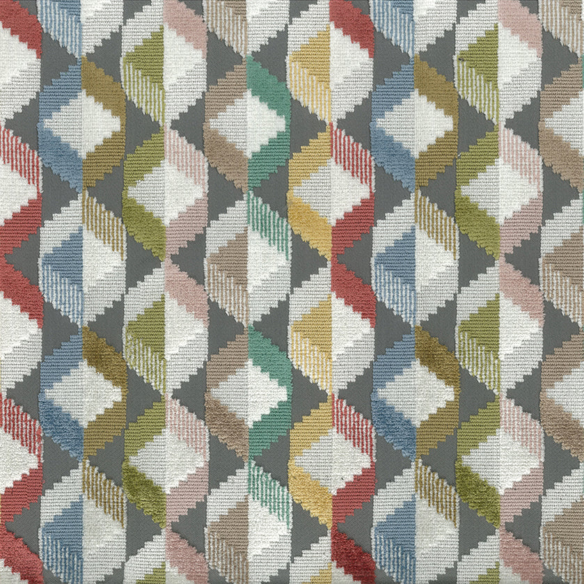 Osborne & Little | Freya fabric - Silver / Blush / Aqua