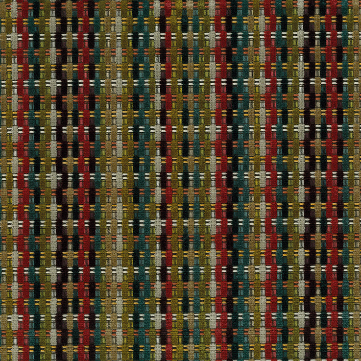 Osborne & Little | Delina fabric - Plum / Teal