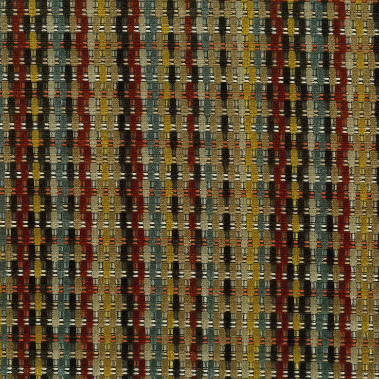 Osborne & Little | Delina fabric - Chocolate / Terracotta