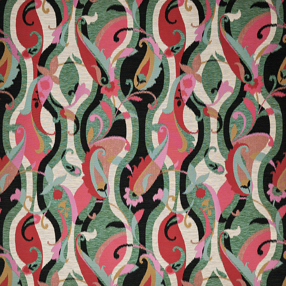 Osborne & Little | Castillo fabric - Celadon / Rose