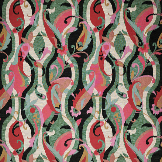 Osborne & Little | Castillo fabric - Celadon / Rose